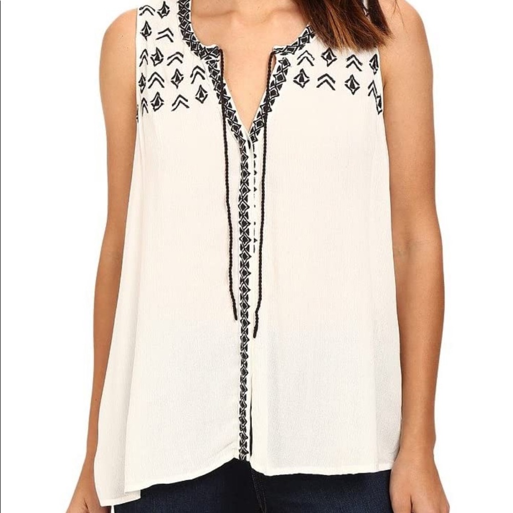 Sanctuary SIMONE SHELL TOP black embroidered